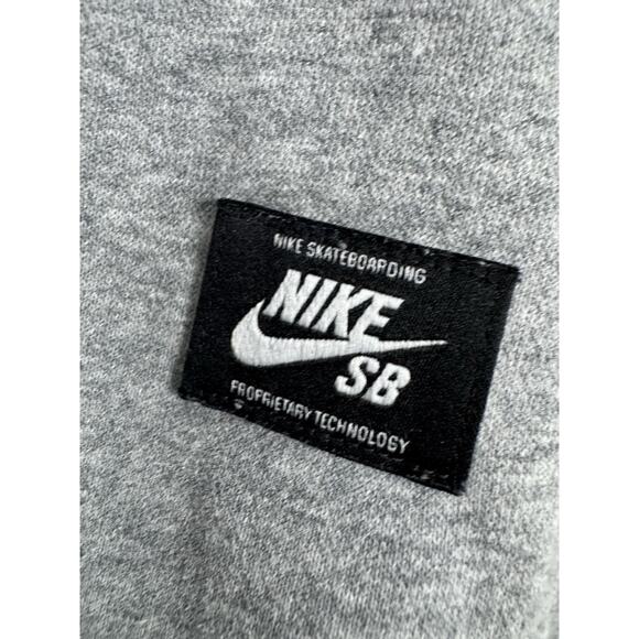 Nike SB Skateboard Icon Hoodie Adults Medium Gray Pullover Sweatshirt - Picture 4 of 10